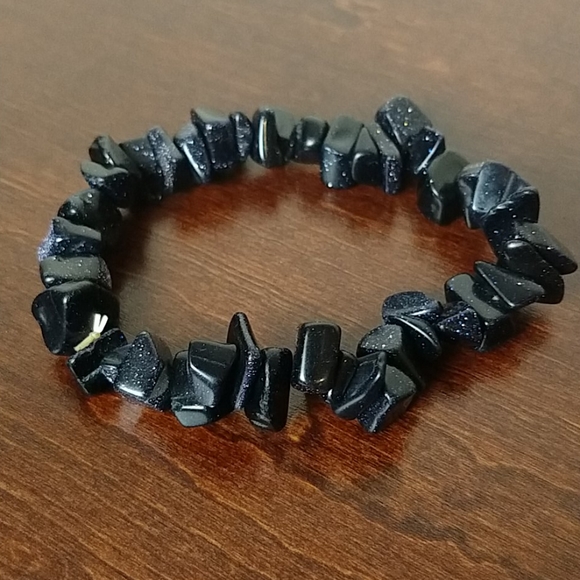 Healing Gold and blue Tigers Eye chip bracelets - Picture 4 of 8